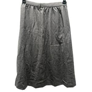 ILGWU Vintage gray Made in USA wool pleated midi skirt 50’s secretary sz 12